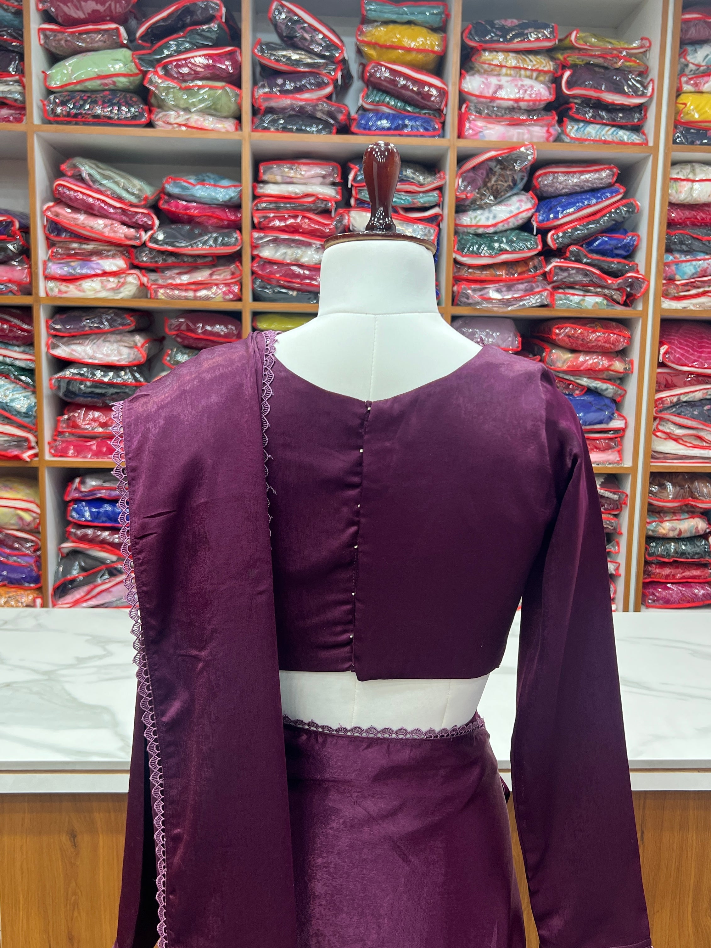 Beautiful Designer Wedding Special Velvet Saree